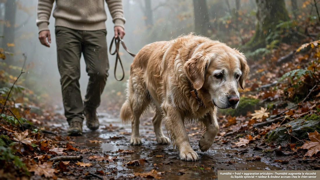Articulations du chien en automne : pourquoi l’humidité aggrave ce que le froid n’explique pas