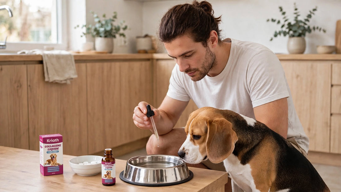 Collagène liquide ou comprimés : lequel votre chien acceptera ?