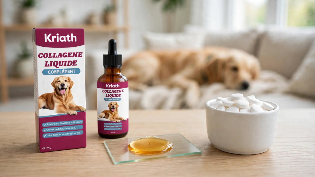 Collagène liquide ou comprimés pour chien : ce que le procédé de fabrication change vraiment
