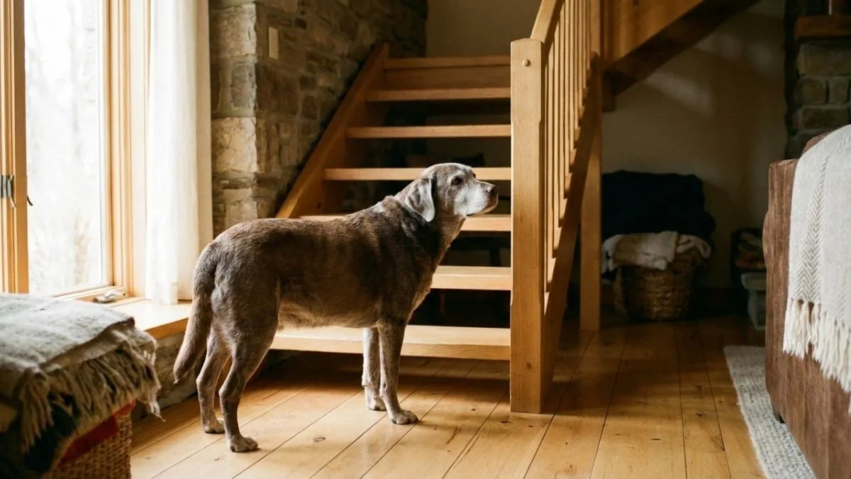 Mon chien senior évite les escaliers et les pentes : ce que ça révèle vraiment